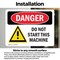 Signmission Do Not Start This Machine Danger Sign, Vinyl Decal, 10in W x 7in L, 2PK OS-2PACK-DS-D-710-L-1171 - alternate 7